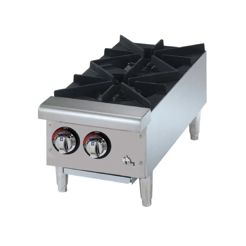 Star 12" Countertop 2 Burner Hotplate Natural Gas, 50,000 BTU*