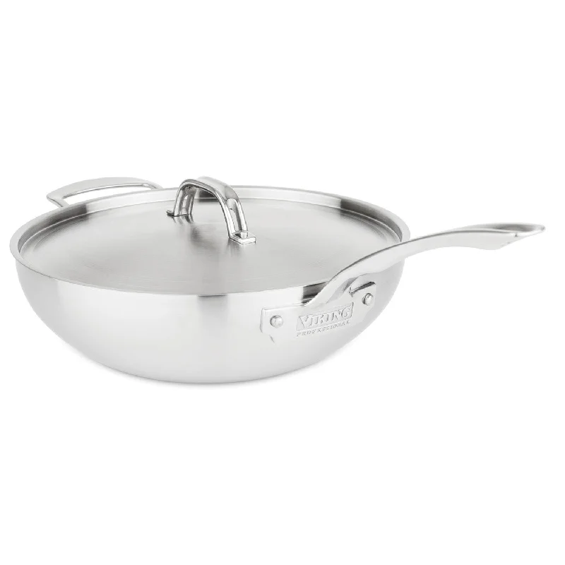 Viking Professional 5-Ply Stainless Steel 12-Inch Covered Chef's Pan