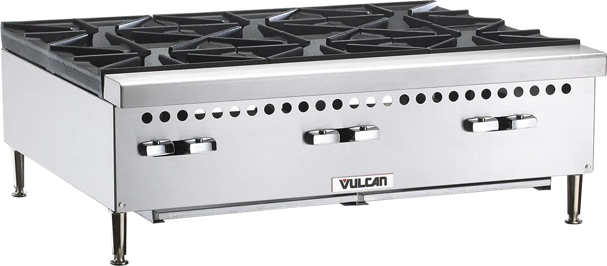 Vulcan 36" 6 Burner Countertop Range, Natural Gas, 150,000 BTU