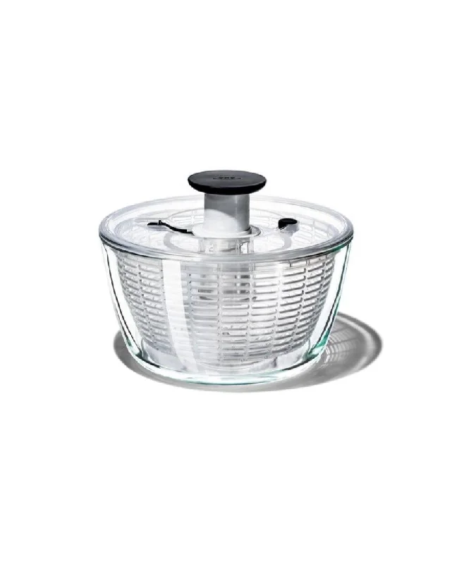 White Borosilicate Glass Salad Spinner | 11 x 6 inches