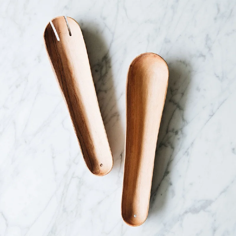 Wild Olive Wood Salad Server Paws