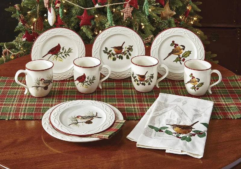 Winter Birds Mugs - Set of 4 Park Designs