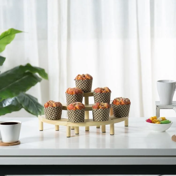 Wood Semicircle Cupcake Display Stand