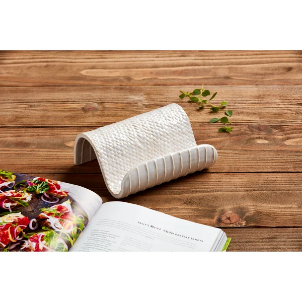 Mud Pie - Textured Ceramic Cookbook Holder